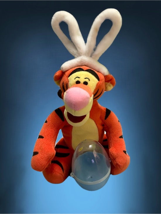 Disney Other - Disney Easter  Tigger Plush with White Bunny Ears and Pink Nose
